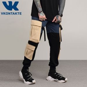 Side Big Pockets Sweatpants Ribbon Joggers  pants